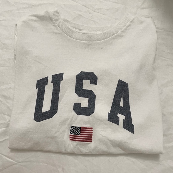 Brandy Melville/John Galt white USA tee - Picture 1 of 3